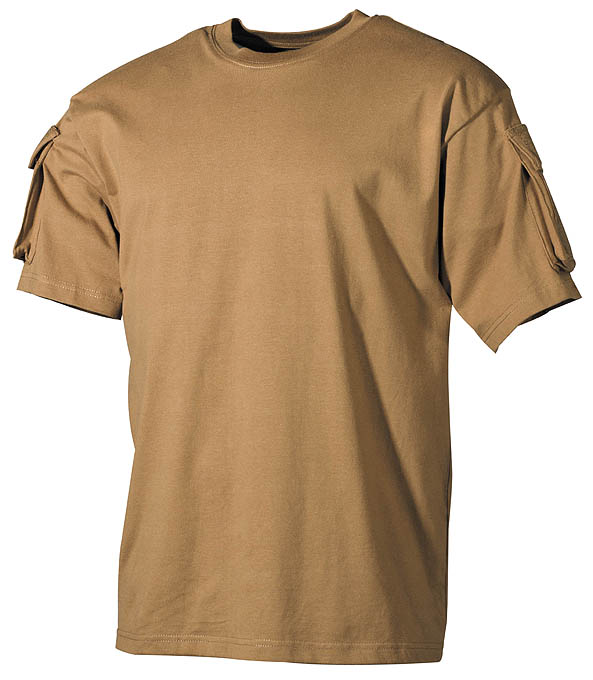 US T-Shirt, halbarm, coyote,