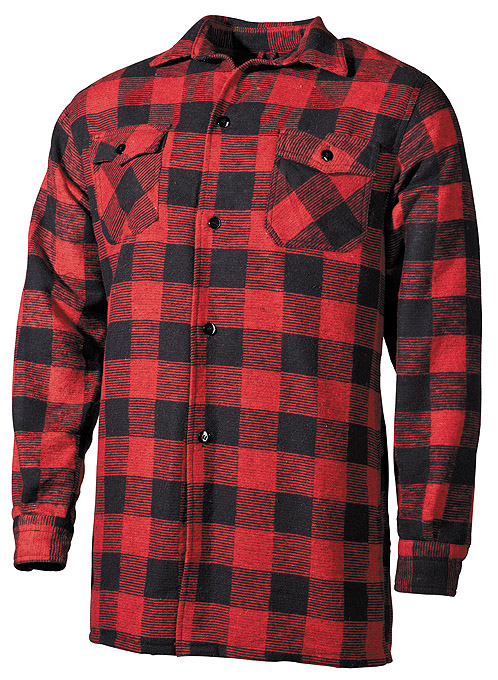 chemise coton type bucheron carreaux rouge et noir la chemise type