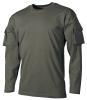 Product image 1 of the product “US Shirt, long-sleeved, OD green, with sleeve pockets ”