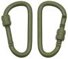 Artikelbild 1 des Artikels “Karabiner, Schraubverschluss, D 8 mm x 8 cm, 2er Pack, oliv “
