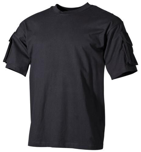 Product image of the product “US T-Shirt, short-sleeved, black, with sleeve pockets ”
