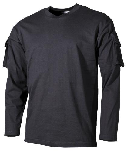 Product image of the product “US Shirt, long-sleeved, black, with sleeve pockets ”
