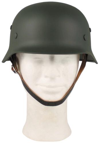 Artikelbild des Artikels “Stahlhelm WW II, oliv, mit Leder-Innenteil “