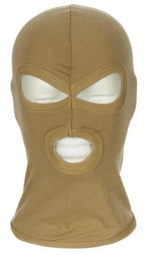 Artikelbild des Artikels “Balaclava, 3-Loch, dünn, coyote tan, 100 % Baumwolle “