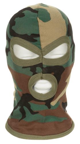 Artikelbild des Artikels “Balaclava, 3-Loch, dünn, woodland, 100 % Baumwolle “