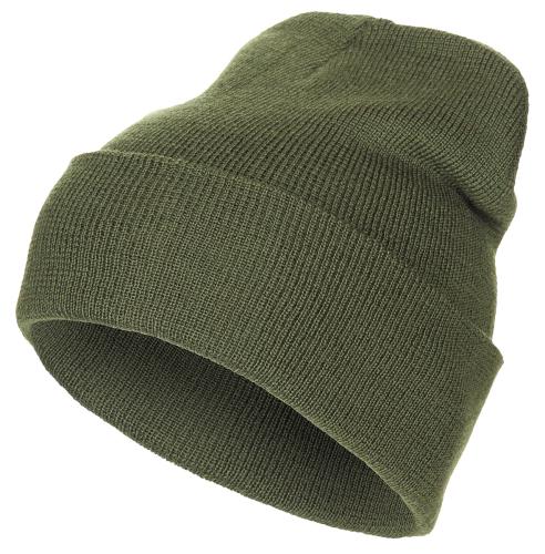 Artikelbild des Artikels “Rollmütze, 100 % Wolle, fein gestrickt, oliv “