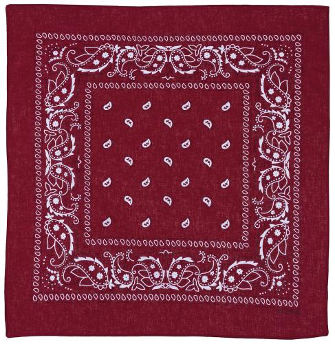 Artikelbild des Artikels “Bandana, burgund-weiß, ca. 55 x 55 cm, Baumwolle “
