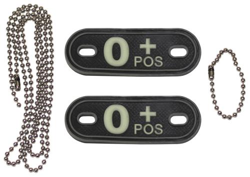 Artikelbild des Artikels “Blutgruppenmarken, mit Ketten, nachleuchtend, 