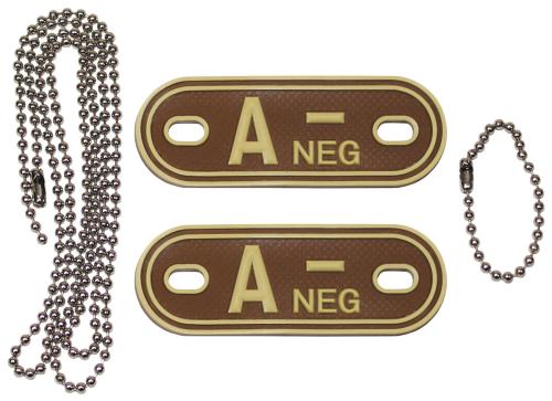 Artikelbild des Artikels “Blutgruppenmarken, mit Ketten, desert, 