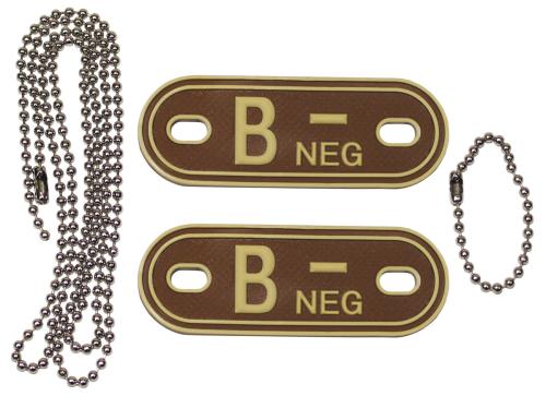 Artikelbild des Artikels “Blutgruppenmarken, mit Ketten, desert, 