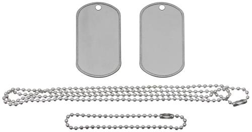 Artikelbild des Artikels “US Erkennungsmarken, Edelstahl, mit Ketten “