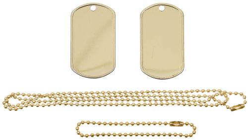 Artikelbild des Artikels “US Erkennungsmarken, mit Ketten, goldfarben “