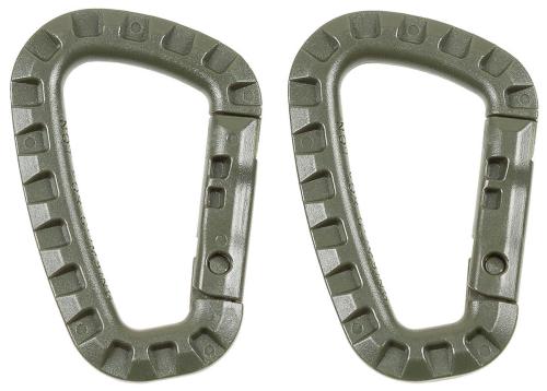 Artikelbild des Artikels “Karabiner, Plastik, oliv, D 7 mm x 8,5 cm, 2er Pack “