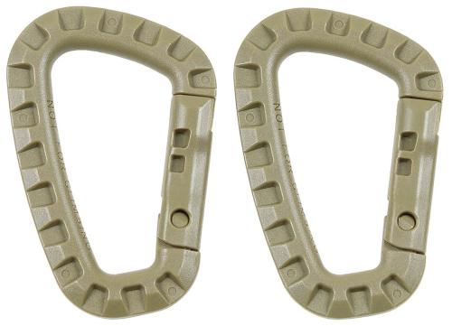 Artikelbild des Artikels “Karabiner, Plastik, coyote tan D 7 mm x 8,5 cm, 2er Pack “