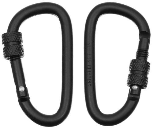 Artikelbild des Artikels “Karabiner, Schraubverschluss, D 6mm x 6cm, 2er Pack,schwarz “