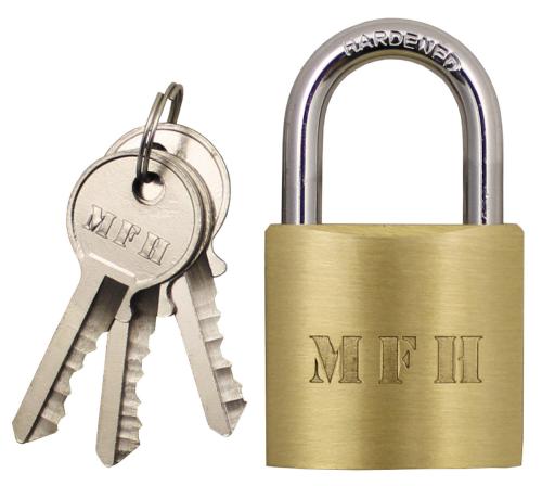 Artikelbild des Artikels “Vorhängeschloss, Metall, mit 3 Schlüssel, ca. 6 x 4 cm “