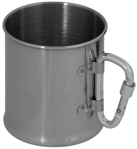 Artikelbild des Artikels “Tasse, Edelstahl, Karabiner, einwandig, ca. 220 ml “