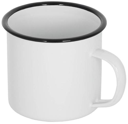 Artikelbild des Artikels “Emaille-Tasse, weiß-schwarz, ca. 350 ml “