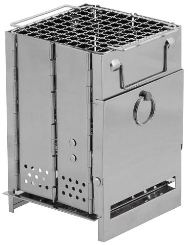 Artikelbild des Artikels “Raketenofen, mit Rost, faltbar, mini, Edelstahl “