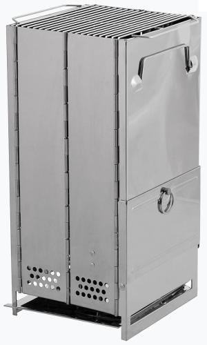 Artikelbild des Artikels “Raketenofen, mit Rost, faltbar, groß, Edelstahl “