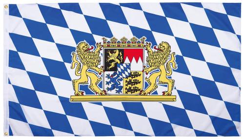 Artikelbild des Artikels “Fahne, Bayern mit Löwen, Polyester, 90 x 150 cm “