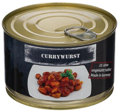 Artikelbild des Artikels “Currywurst, Vollkonserve, 400 g, 7% Mwst. “