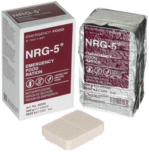 Artikelbild des Artikels “Notverpflegung, NRG-5, 500 g (9 Riegel), 7% Mwst. “