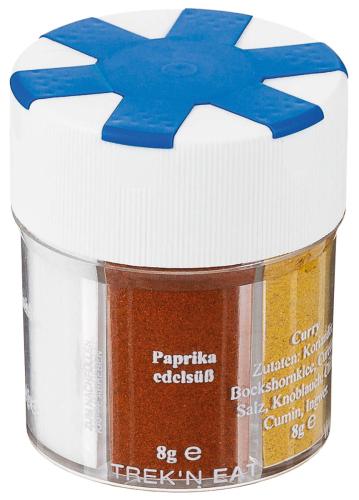 Artikelbild des Artikels “Trek'n Eat, Gewürzstreuer, 6-fach gefüllt, 70 g, 7% Mwst. “