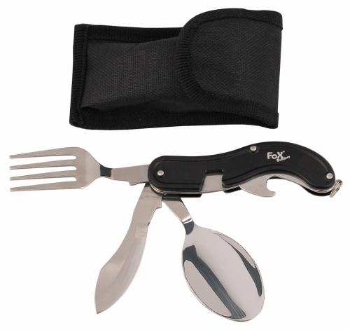 Artikelbild des Artikels “Taschenmesserbesteck, 4 in 1, schwarz, teilbar “