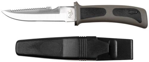 Artikelbild des Artikels “Tauchermesser, schwarz, Gummigriff, Scheide “