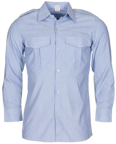 Artikelbild des Artikels “Franz. Diensthemd, blau, Schulterklappen, neuw. “