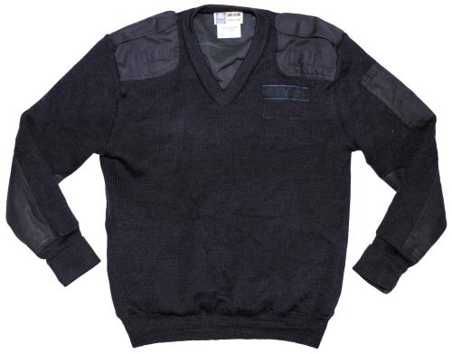 Artikelbild des Artikels “Brit. Pullover, blau, Polizei, gefüttert, V-Ausschnitt, gebr. “