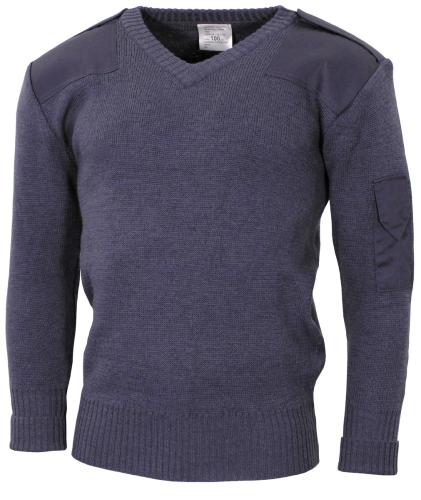 Artikelbild des Artikels “Brit. Pullover, V-Ausschnitt, blau/grau, neuw. “