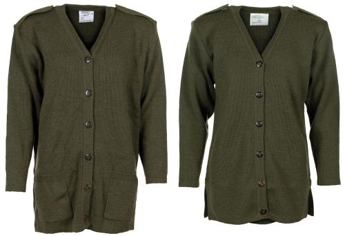 Artikelbild des Artikels “Brit. Kommando Strickweste, DAMEN, oliv, gebr. “