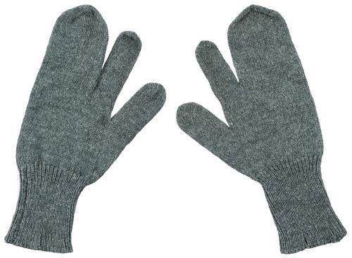 Artikelbild des Artikels “Schweiz. Strickhandschuhe, 3 Finger, Wolle, grau, gebr. “