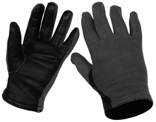 Artikelbild des Artikels “Belg. Fingerhandschuhe, grau, Pilot, Lederbesatz, neuw. “