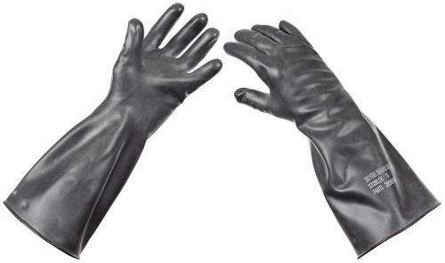Artikelbild des Artikels “Schwed. Gummihandschuhe, schwarz, neuw. “