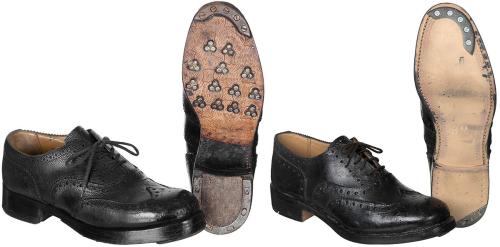 Artikelbild des Artikels “Brit. Steppschuhe, schwarz, Leder genarbt, gebr. “