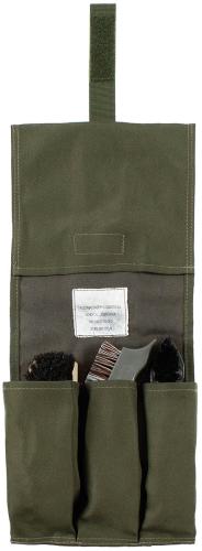 Artikelbild des Artikels “Holl. Schuhputzbeutel, gebr., mit 3 Bürsten “