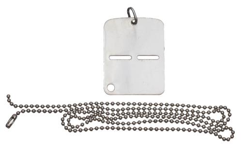 Artikelbild des Artikels “Ital. Erkennungsmarke, mit Kette, neuw. “