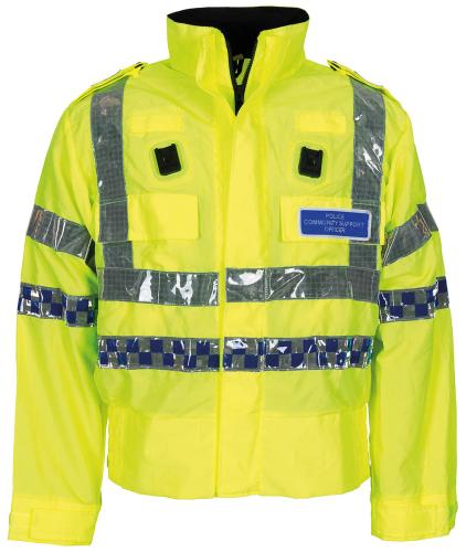 Artikelbild des Artikels “Brit. Signaljacke, gelb, mit Reflektor, gebr. “