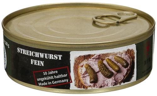 Artikelbild des Artikels “Streichwurst, fein, Vollkonserve, 200 g, 7% Mwst. “