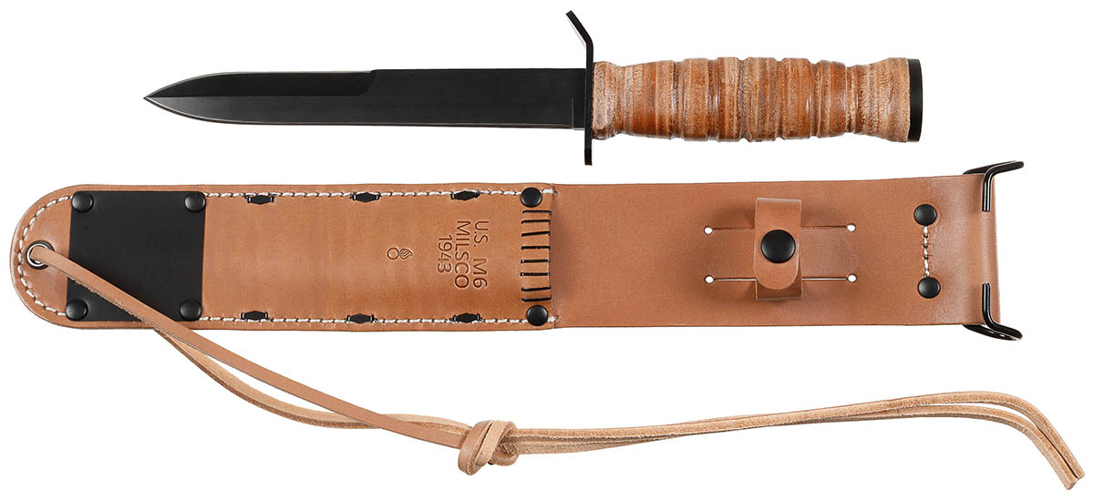 Artikelbild 1 des Artikels “Kampfmesser, M3, Ledergriff, M6 Lederscheide (Repro) “