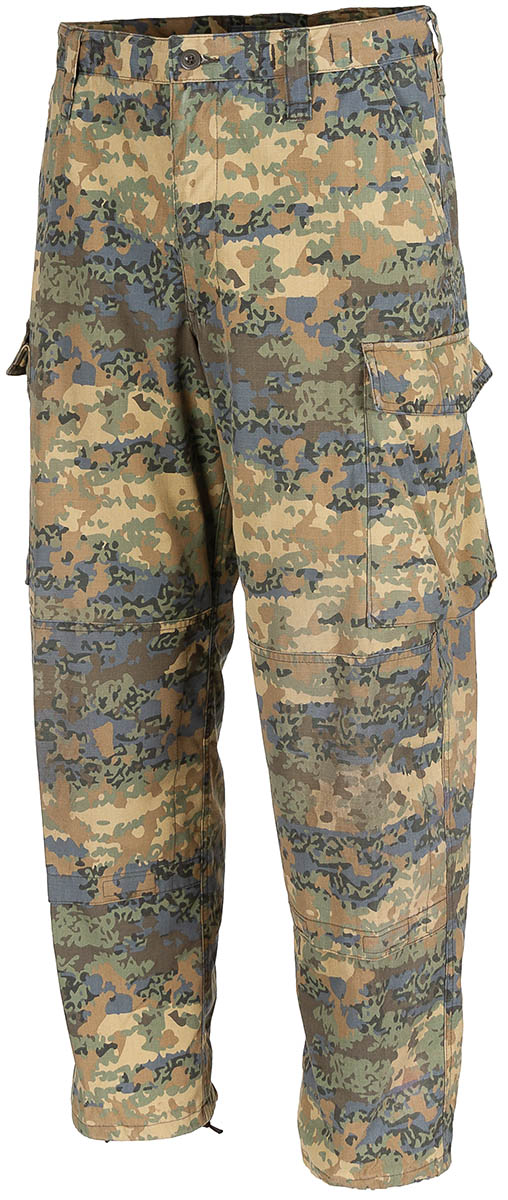 Artikelbild 1 des Artikels “Österr. Kampfanzugshose, TAZ tarn, R/S, gebr.,repariert “