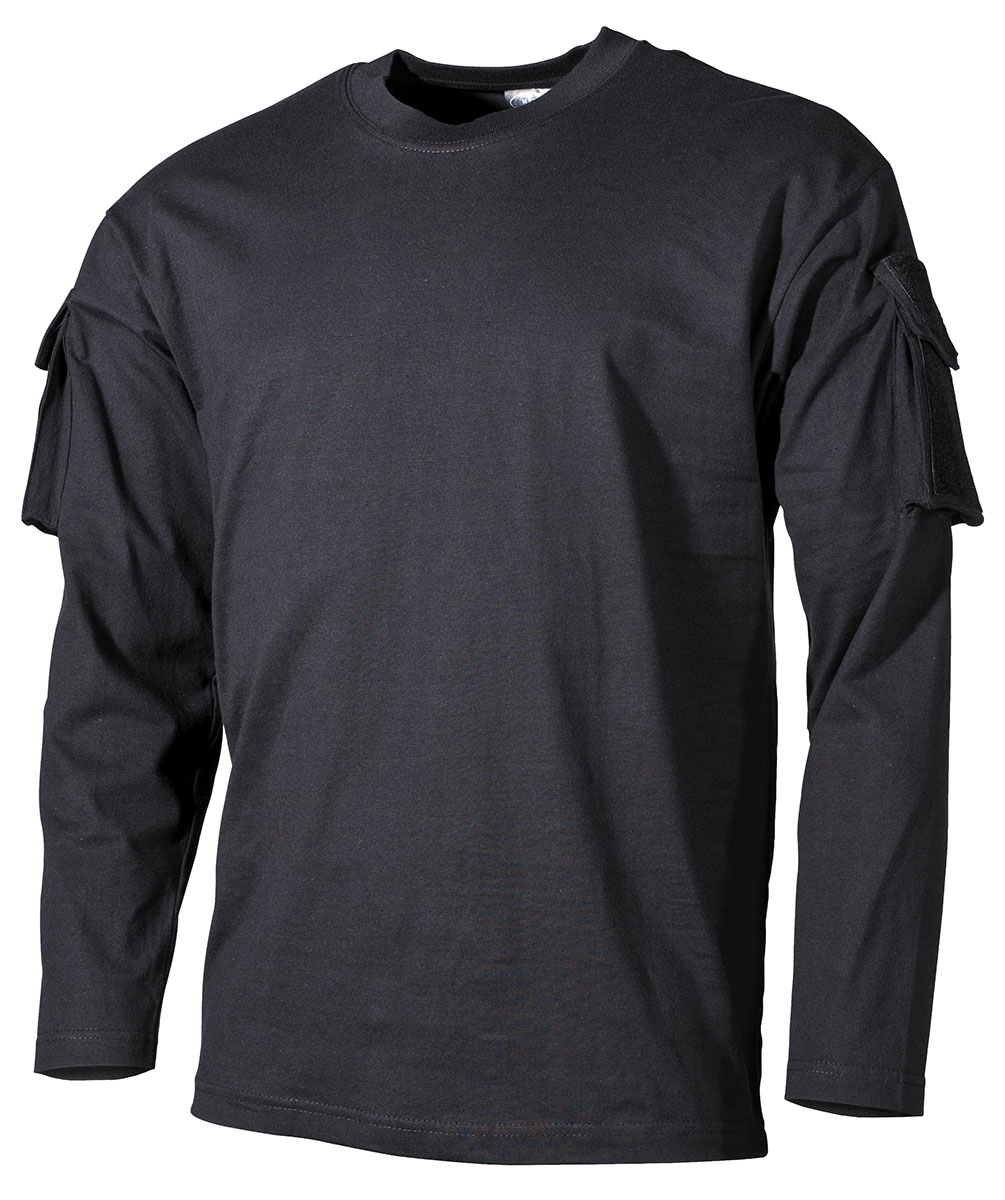 Product image 1 of the product “US Shirt, long-sleeved, black, with sleeve pockets ”