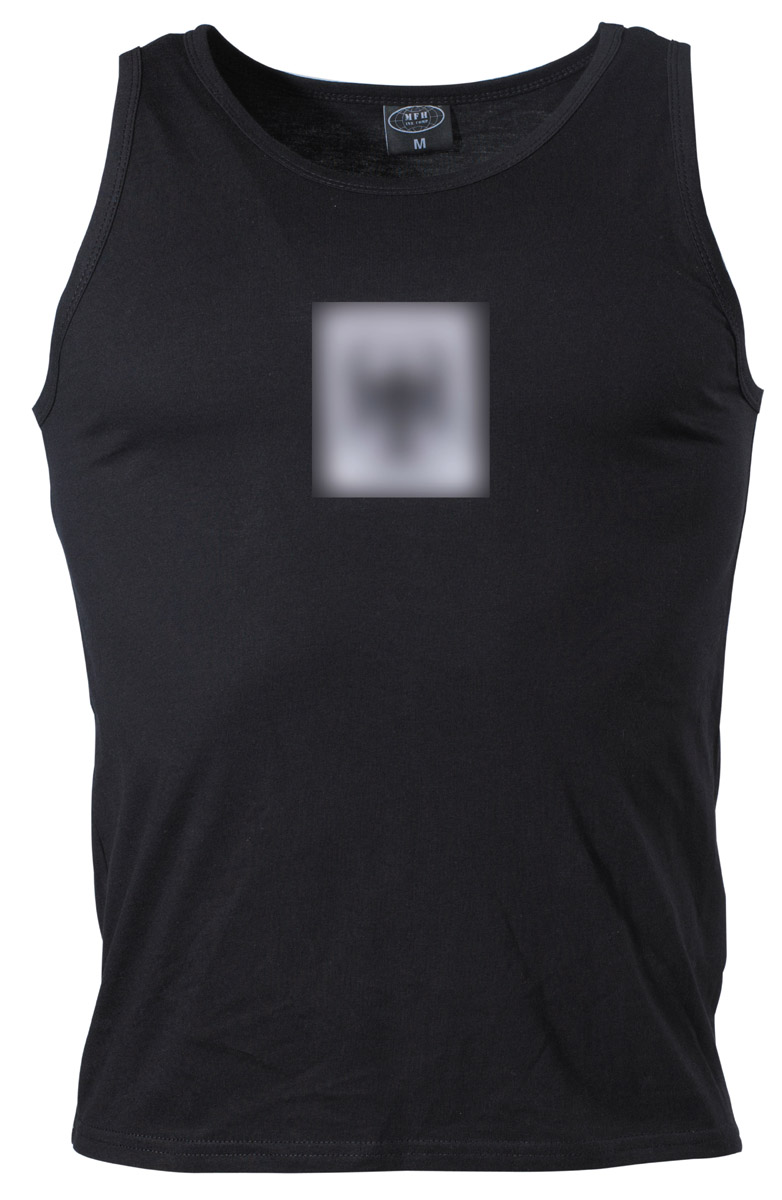 Product image 1 of the product “BW Tank-Top, black, with 