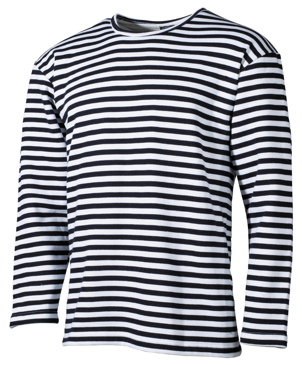 Product image 1 of the product “Russian Navy Shirt, white-blue, long-sleeved, winter ”