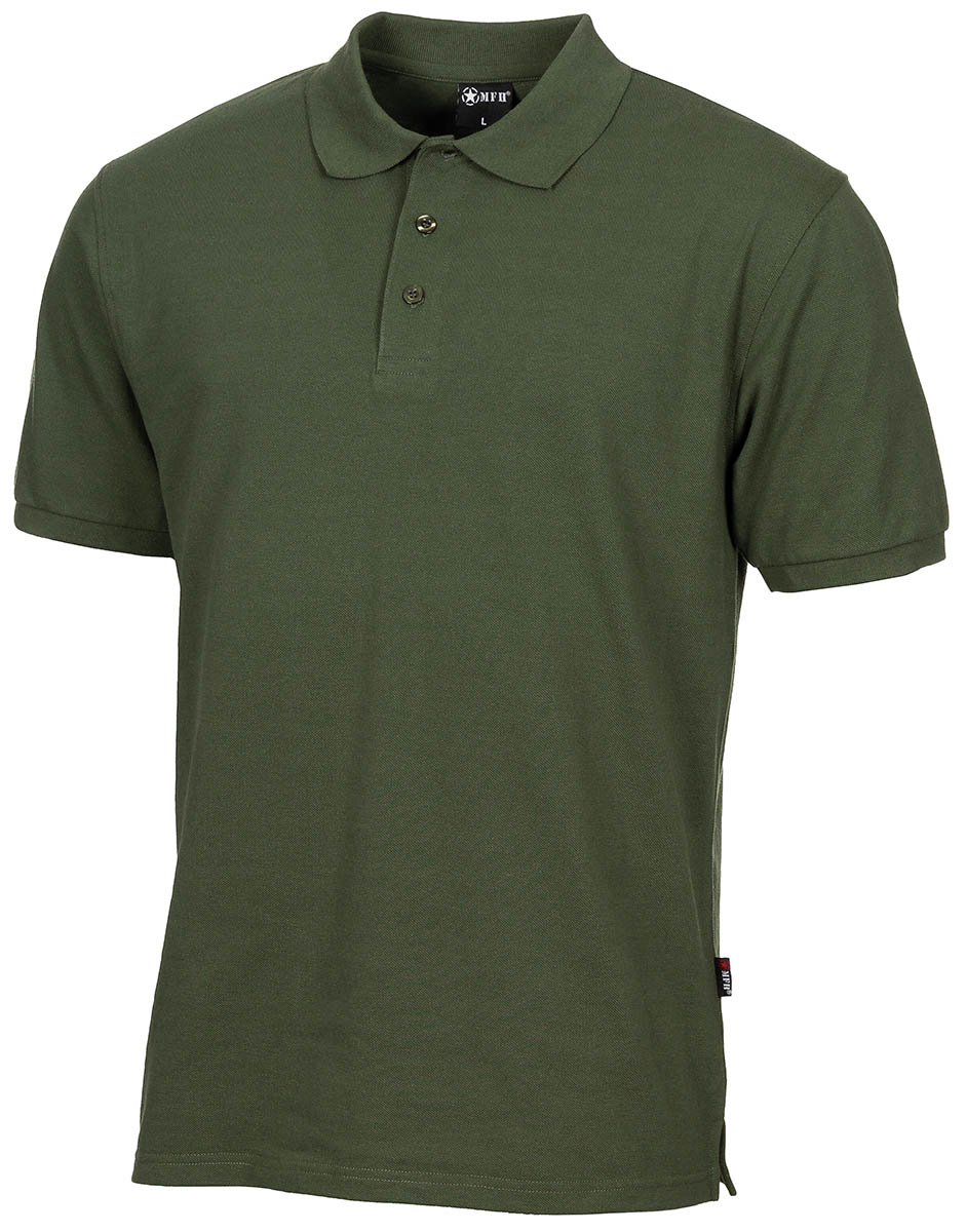 Product image 1 of the product “Polo Shirt, OD green, button placket ”