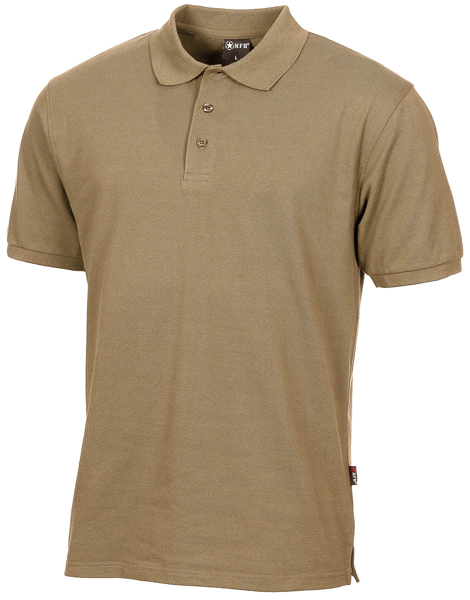 Product image 1 of the product “Polo Shirt, coyote, button placket ”