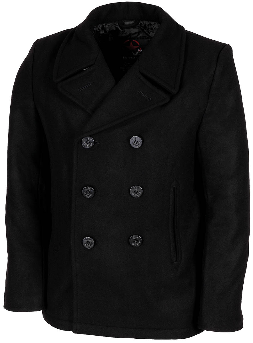 Artikelbild 1 des Artikels “US Pea Coat, schwarz, mit schwarzen Knöpfen “